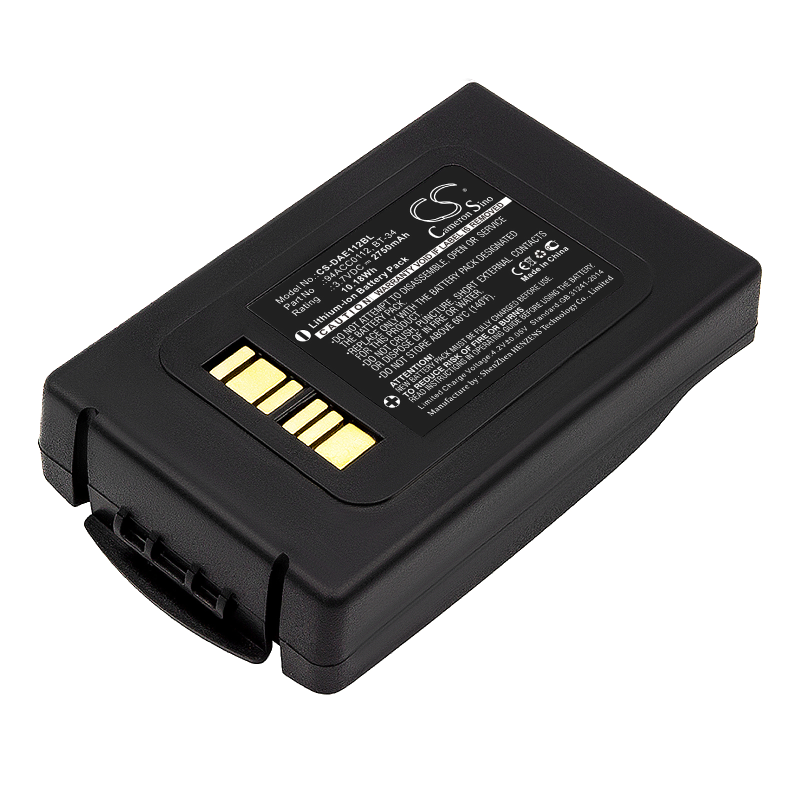 Datalogic ELF 94ACC0112 BT-34 Replacement Battery 2750mAh