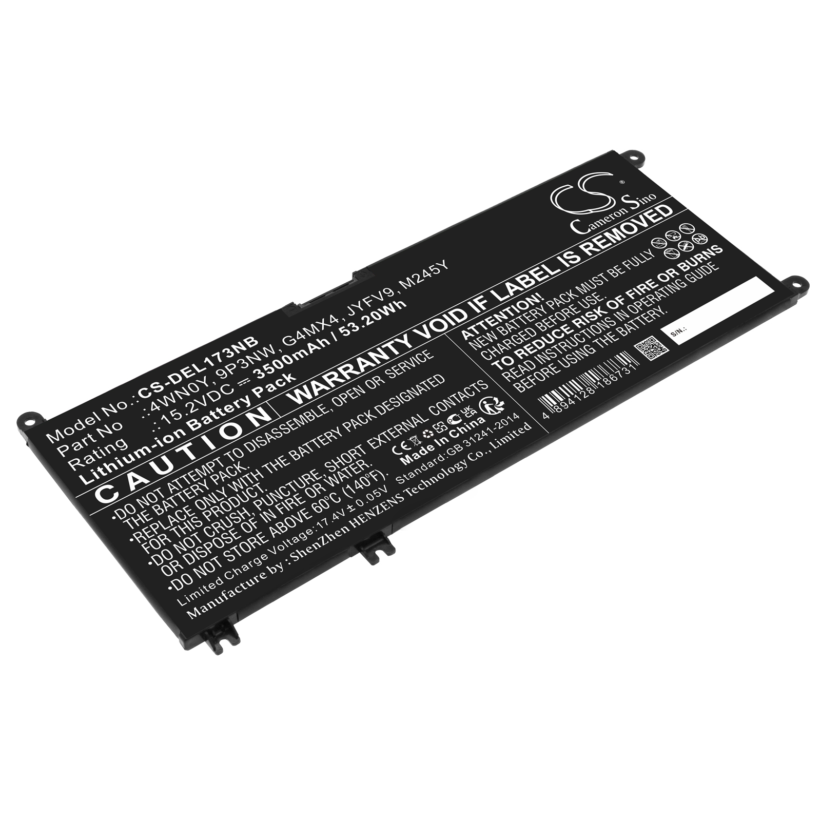 DELL inspiron 13 7353 Replacement Battery 3500mAh