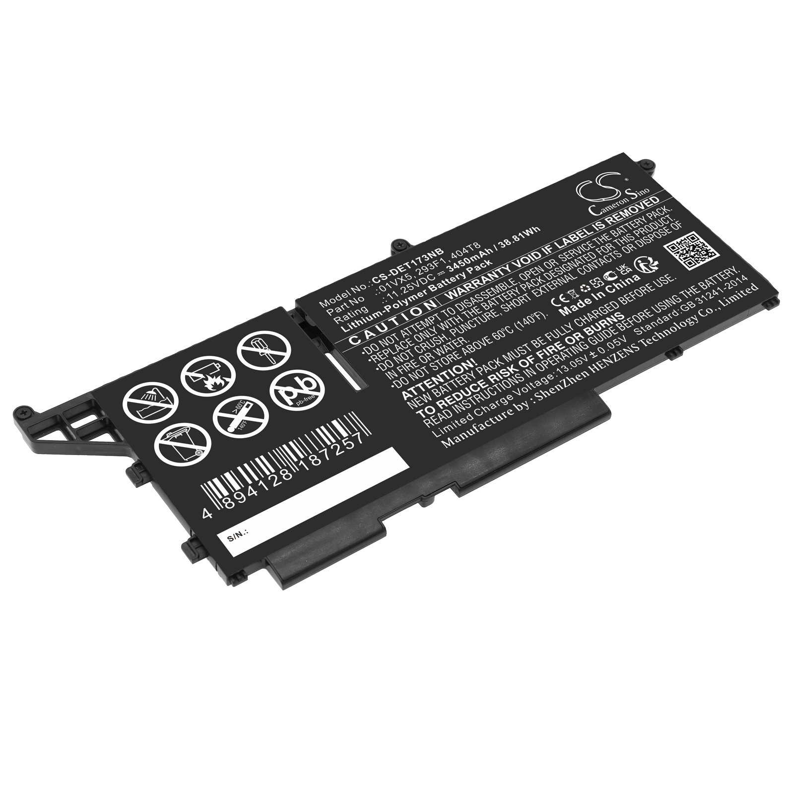 DELL Latitude 13 7330 Replacement Battery 3450mAh