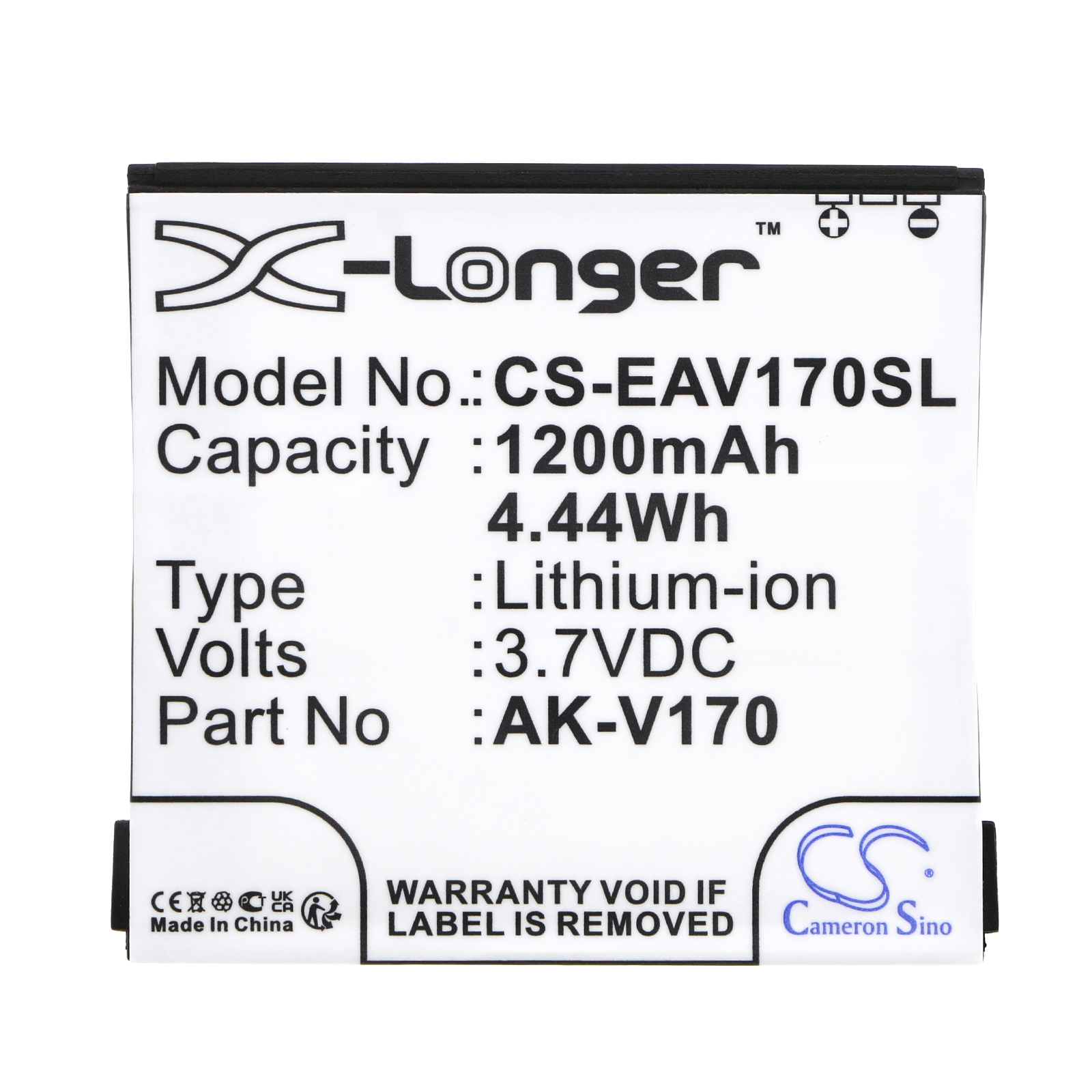 Emporia AK-V170 Life+ Lifeplus Replacement Battery 1200mAh