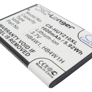 Huawei Ascend C8813 Ascend C8813D Ascend C8813Q Replacement Battery 1600mAh