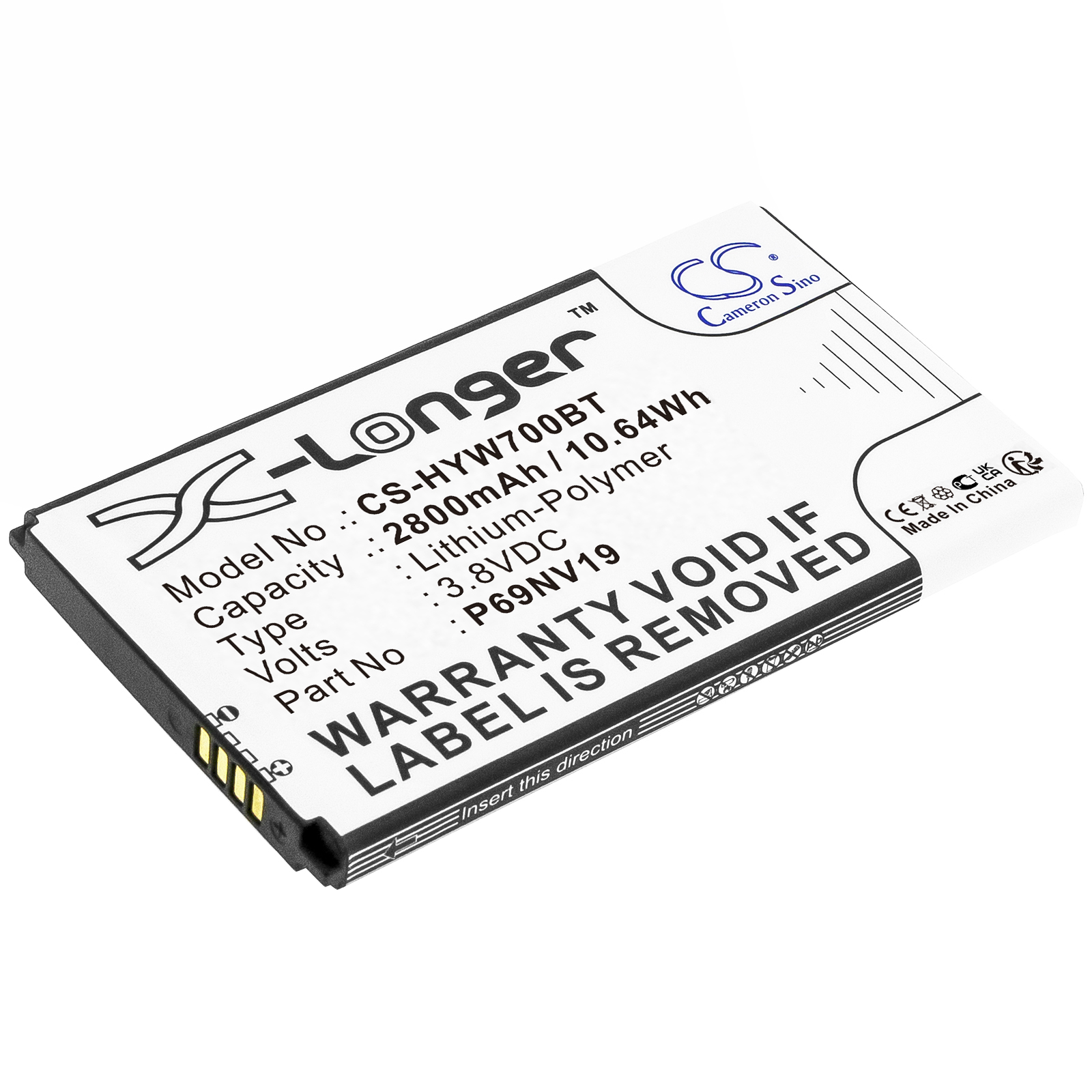 WTS700 BATTERY ADT Honeywell P69NV19 Replacement Battery