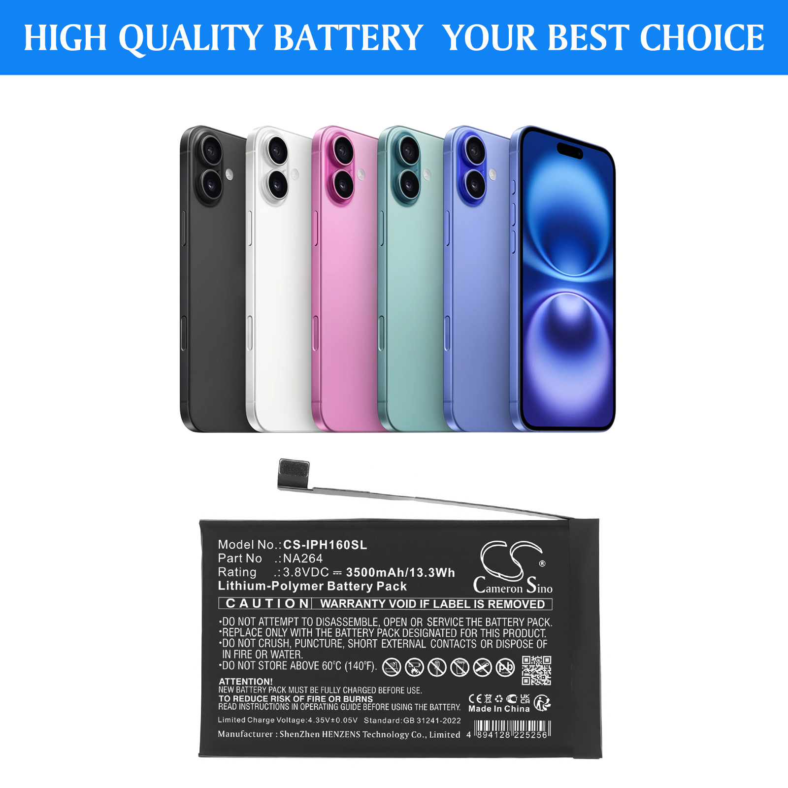 Apple NA264 Mobile/SmartPhone Replacement Battery 3500mAh