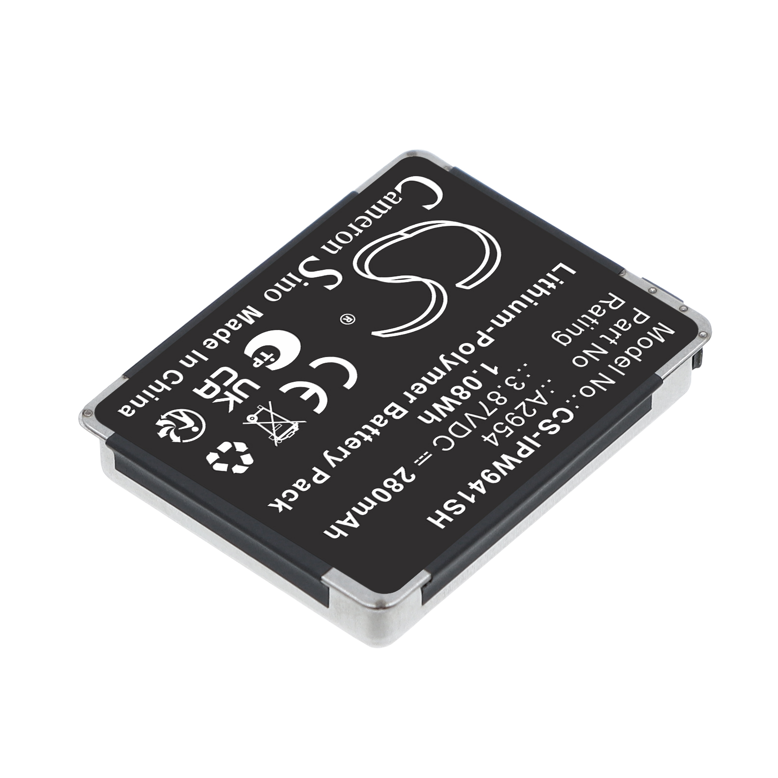 280mAh Replacement Battery for Apple Watch Series S9 41mm, A2954