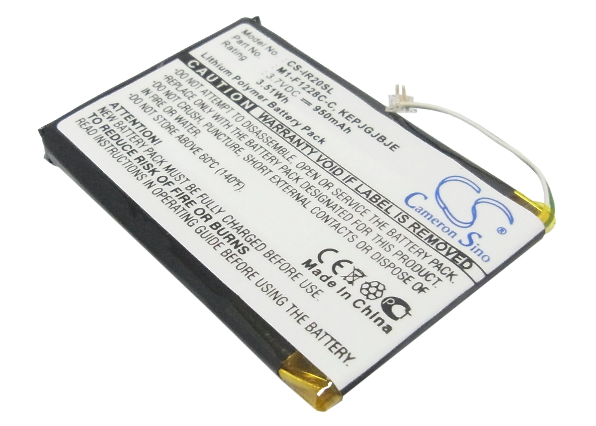 iRiver KEPJGJBJE MP3 Player Replacement Battery 950mAh