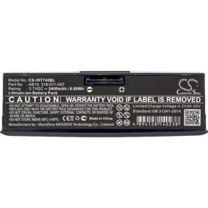Intermec 700 Mono 730 Color 318-011-007 AB10 Replacement Battery 2400mAh