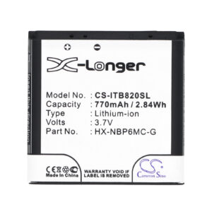 i-Blue 820 821 HX-NBP6MC-G GPS/Navigator Replacement Battery 770mAh
