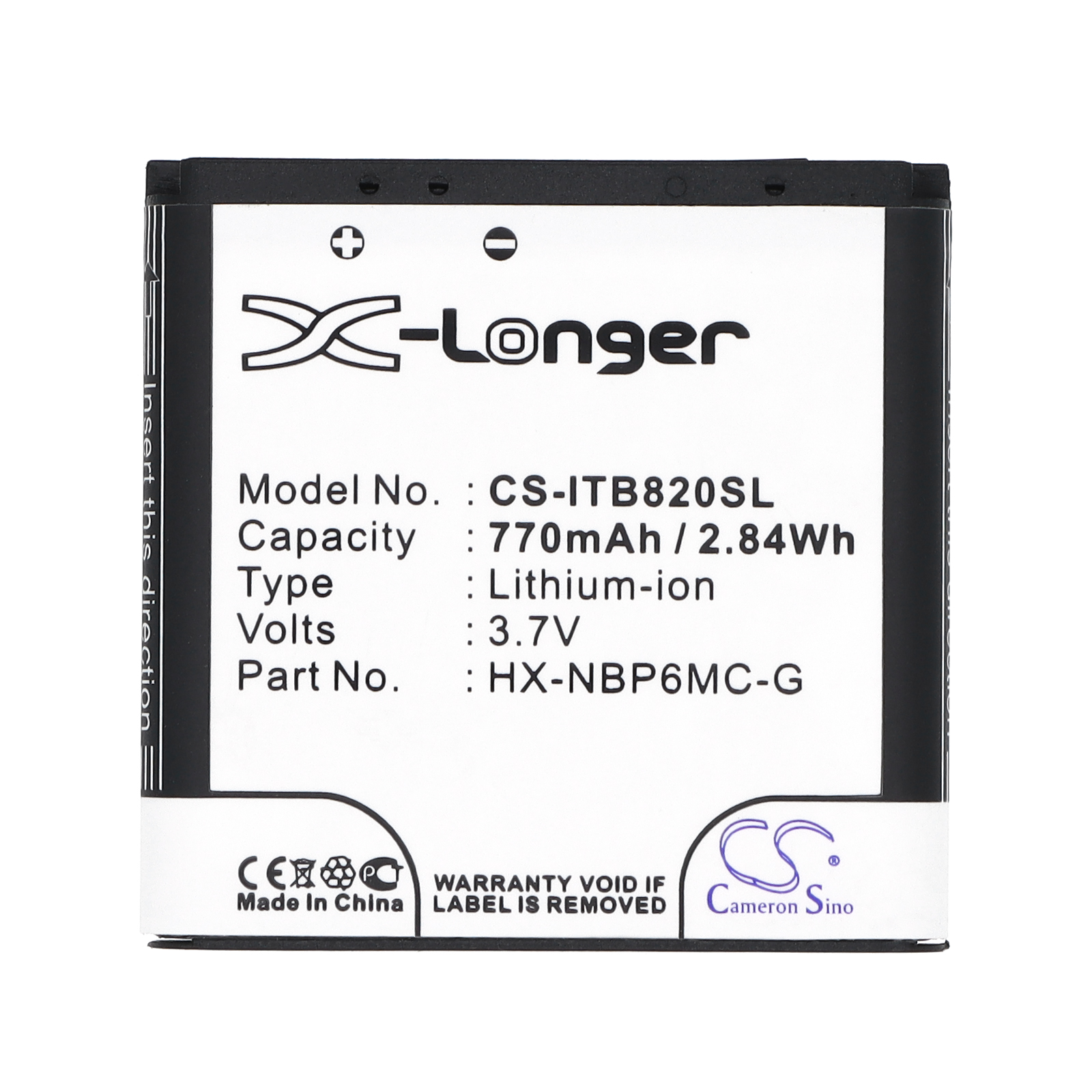 i-Blue 820 821 HX-NBP6MC-G Replacement Battery 770mAh