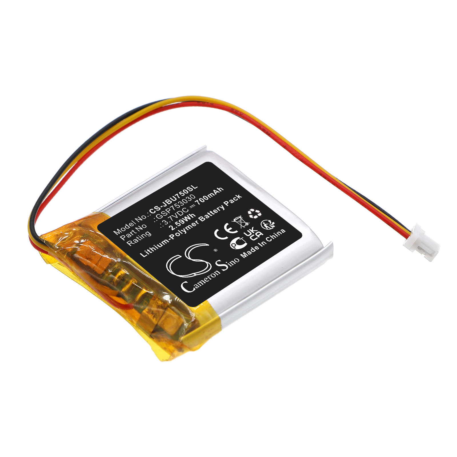 JBL Tune 700BT Tune 750 GSP753030 Replacement Battery 700mAh