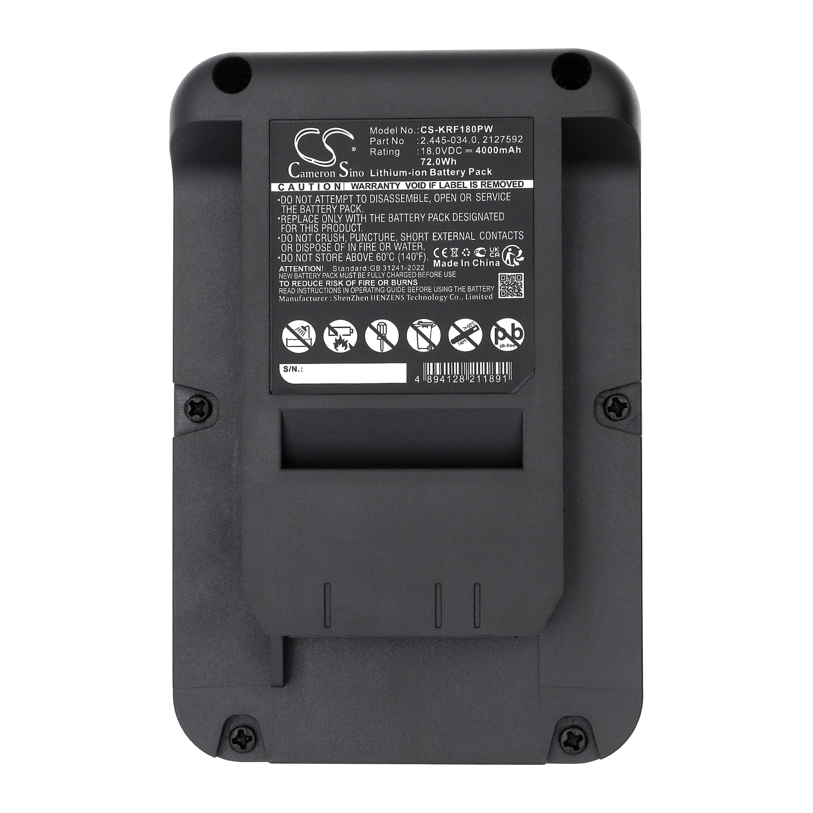 KARCHER 14442420 Replacement Battery 18V 4000mAh