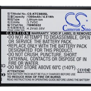 Fly IQ442 Quad Miracle 2 K-Touch C980 Replacement Battery 1300mAh
