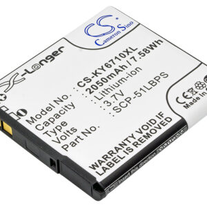 Kyocera E6710 E6715 Torque SCP-51LBPS Replacement Battery 2050mAh