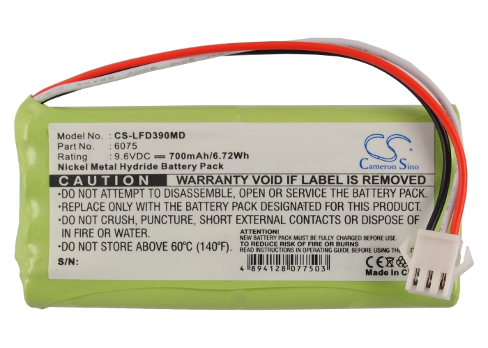 Doppler FD-390 Toitu FD390 Medical Replacement Battery