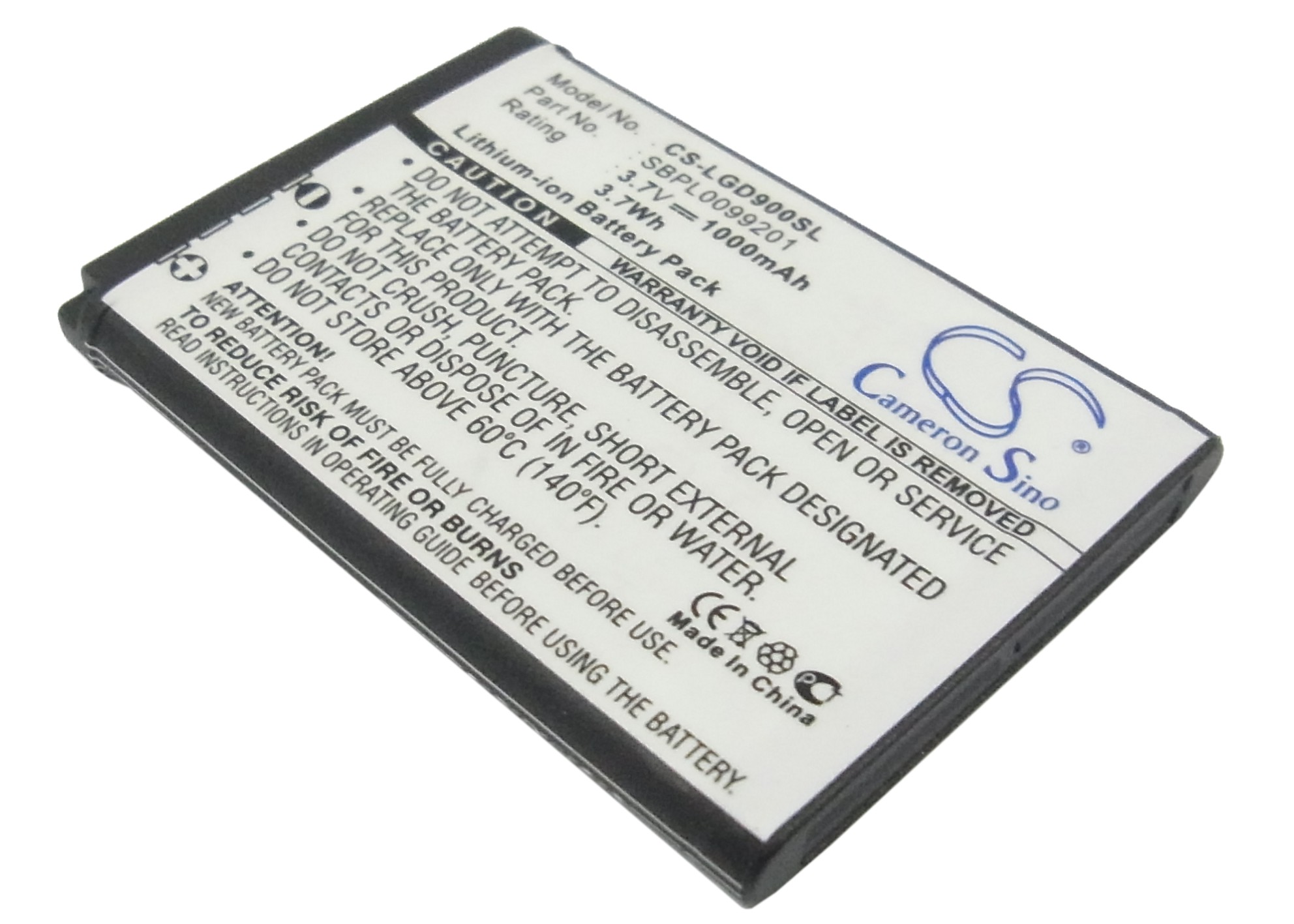 LGIP 520N BL40 Chocolate GD900 Replacement Battery 1000mAh
