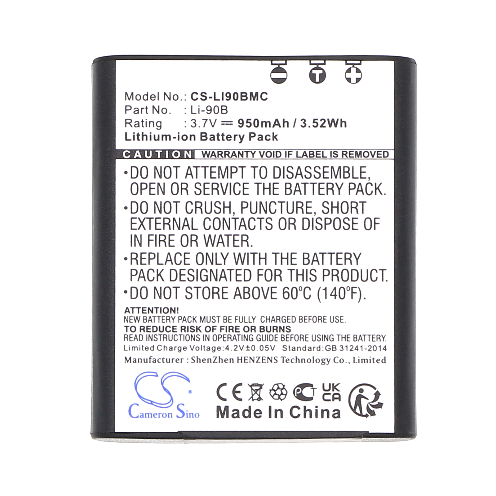 OLYMPUS Li-90B Digital Camera Replacement Battery