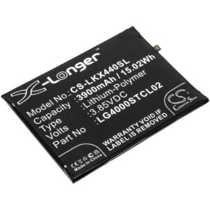 LG LMX440IM W30 2019 W30 Plus W30+ 2019 X440 Replacement Battery 3900mAh