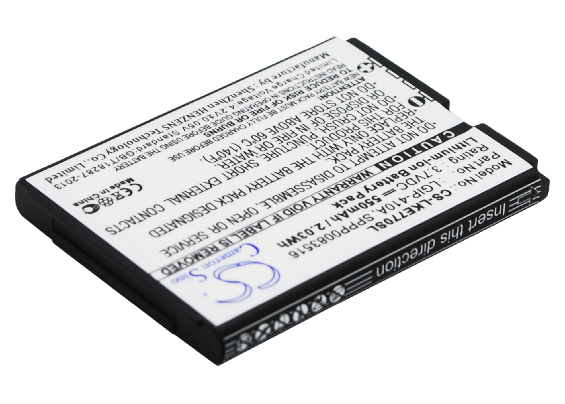 LG LGIP-410A Mobile/SmartPhone Replacement Battery 550mAh