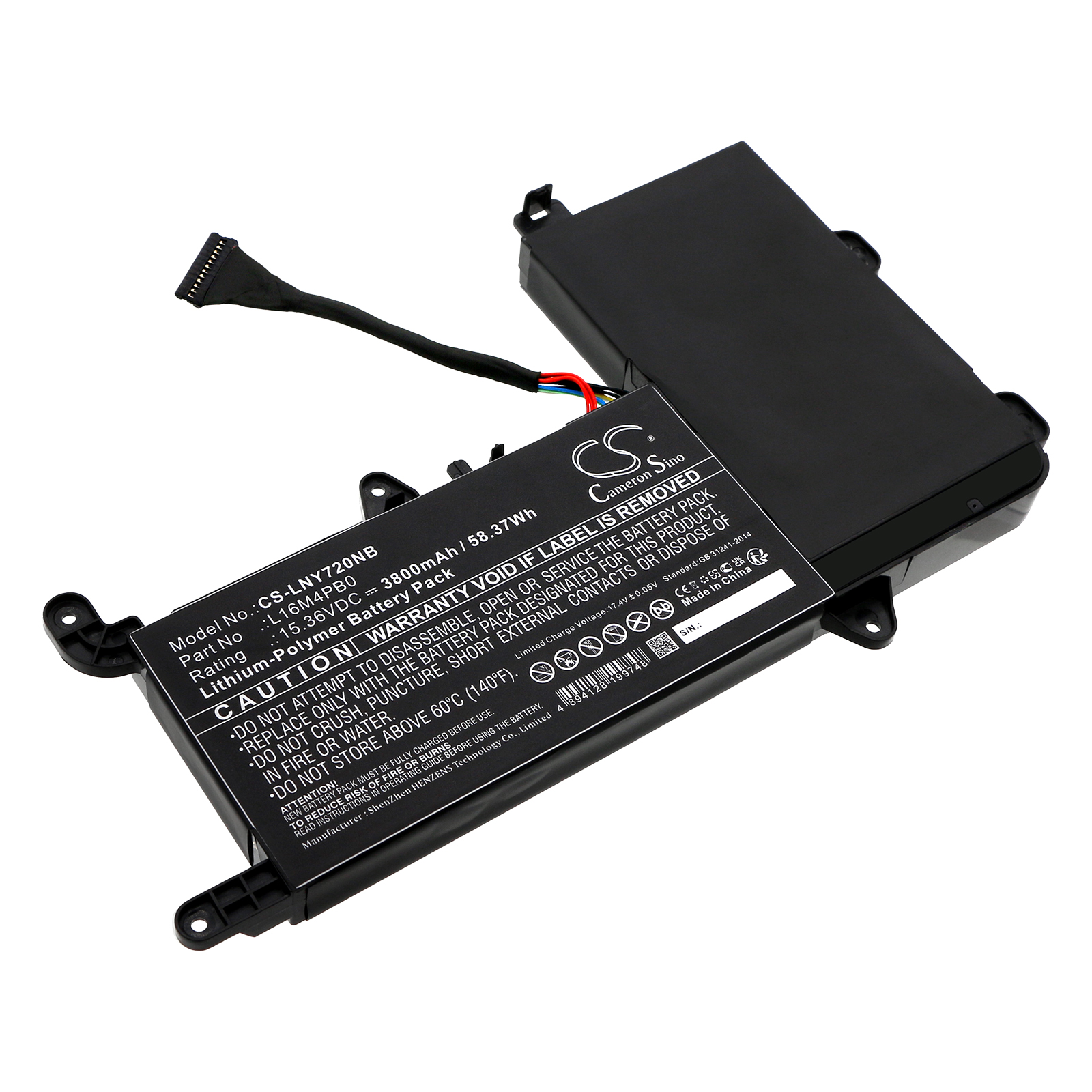 Lenovo Legion Y720-15 5B10M33724 Replacement Battery 3800mAh