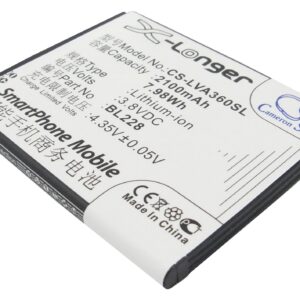 Lenovo A360T BL228 Mobile/SmartPhone Replacement Battery 2100mAh