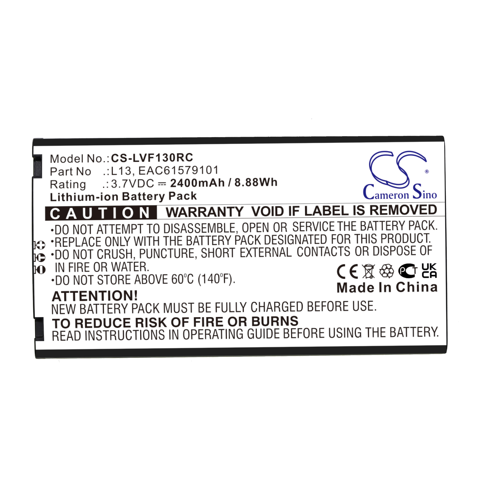 LG EAC61579101 Wireless Router Replacement Battery 2400mAh