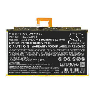 Lenovo Pad Pro 2021 TB-J706F TB-J716F Replacement Battery