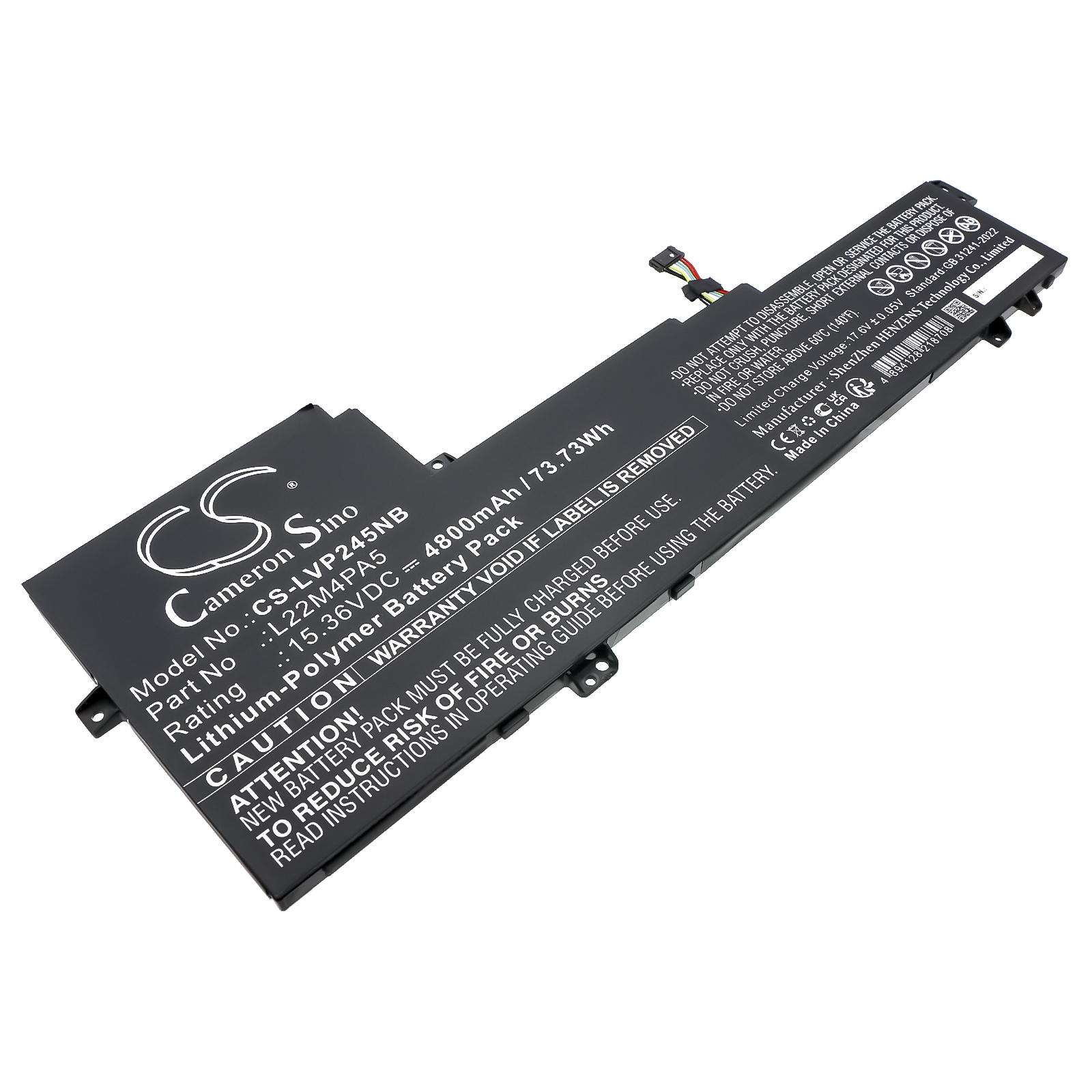 Lenovo 5B11K39349 Replacement Battery 15.36V 4800mAh