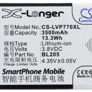 Lenovo P770 BL205 Mobile/SmartPhone Replacement Battery 3500mAh