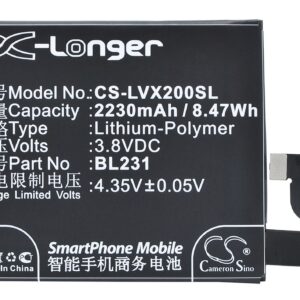 Lenovo S90e S90t S90u VIBE X2 VIBE X2-CU Replacement Battery 2230mAh