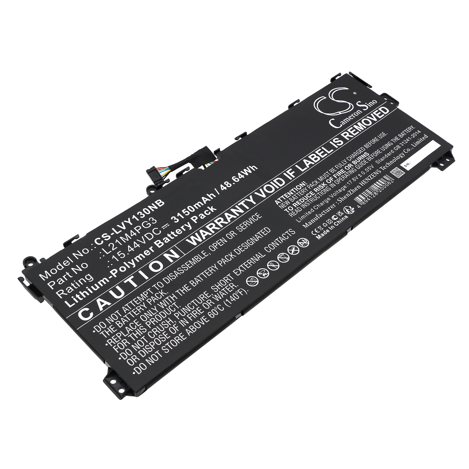 Lenovo Yoga 13W 5B11F53996 Replacement Battery 3150mAh