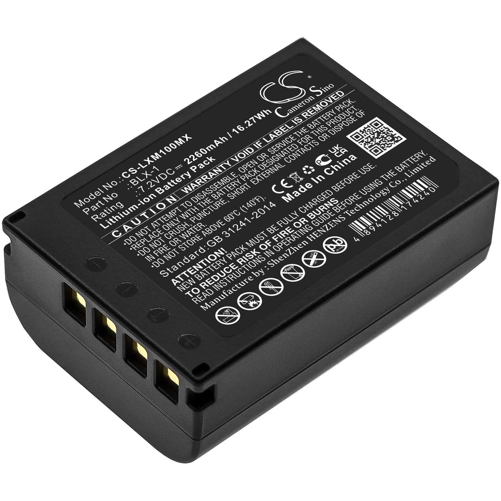 OLYMPUS OM SYSTEM OM-1 Replacement Battery 2260mAh