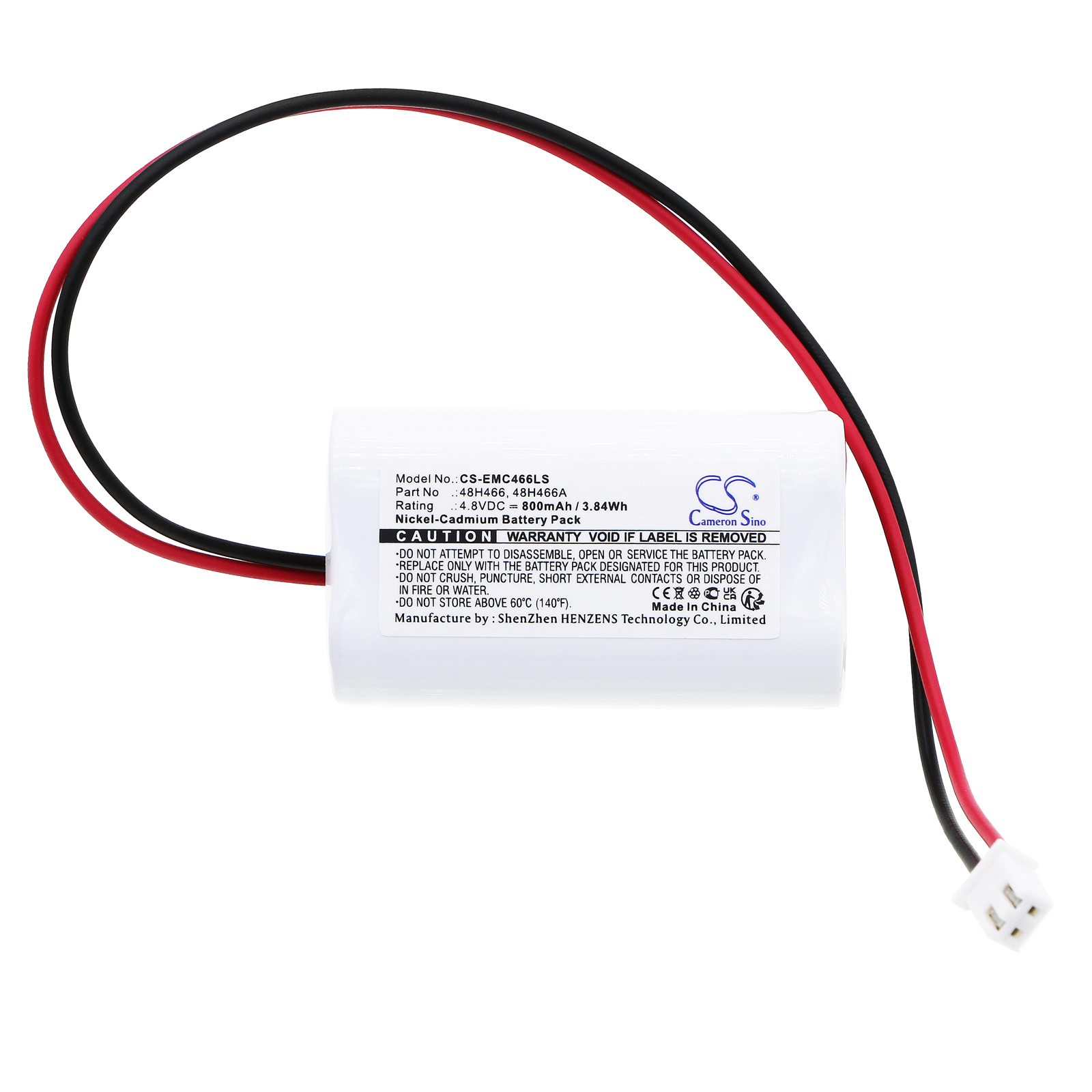 LumaPro 48H466 Emergency Lighting Replacement Battery 800mAh