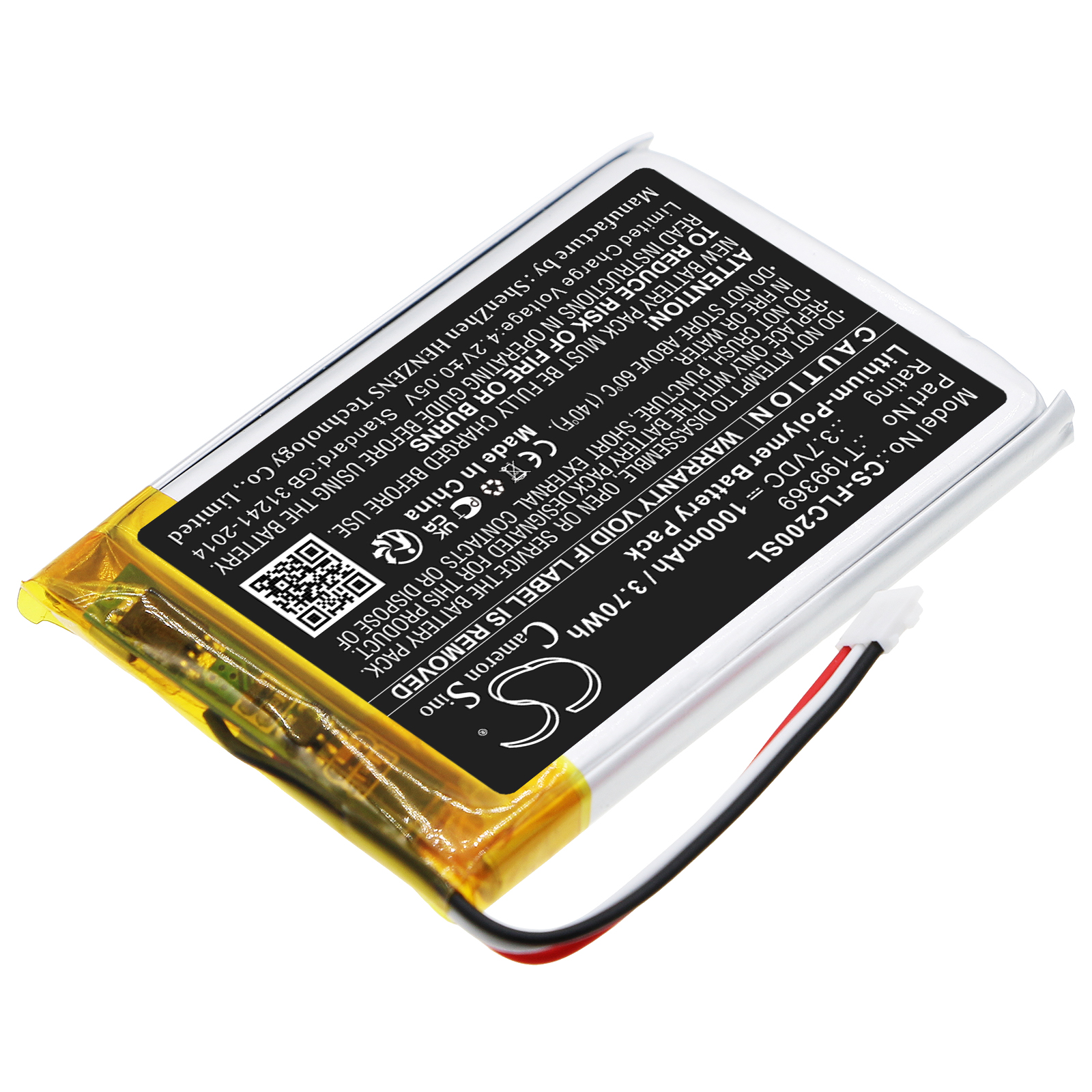 FLIR C2 C3 T199369 Thermal Camera Replacement Battery 1000mAh