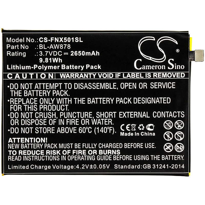 2650 mAh for Infinix BL-AW878
