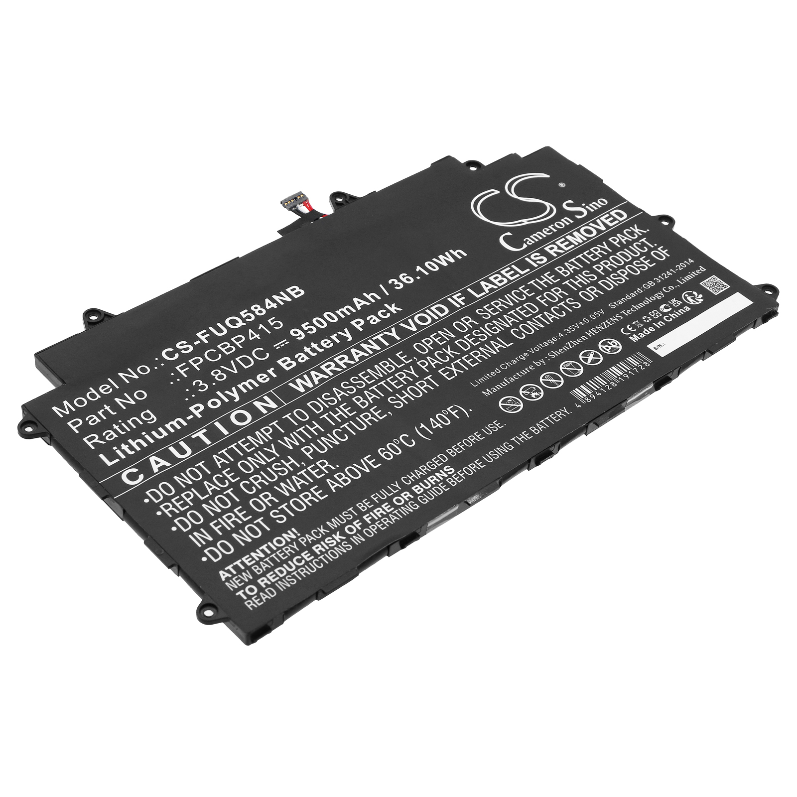 Fujitsu Stylistic Q584 Replacement Battery 9500mAh