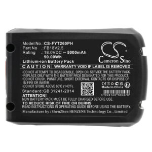 Flymo EasiClean Li Plus Replacement Battery 18V 5000mAh