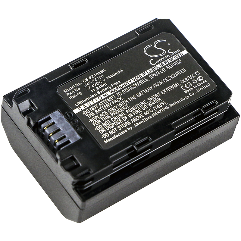 Sony NP-FZ100 Digital Camera Replacement Battery 1600mAh