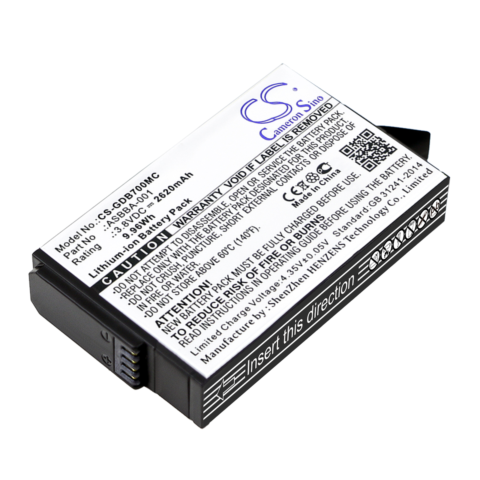 PIXPRO LB-060 BATTERY Gopro Fusion 601-12862-000 Replacement Battery