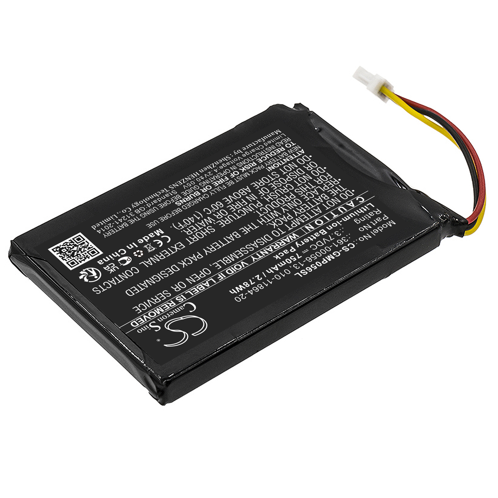Garmin 010-11864-20 361-00056-13 Replacement Battery 750mAh