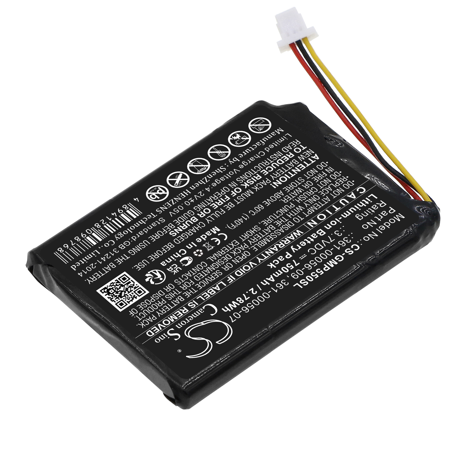GARMIN 361-00056-15 Replacement Battery 3.7V 750mAh