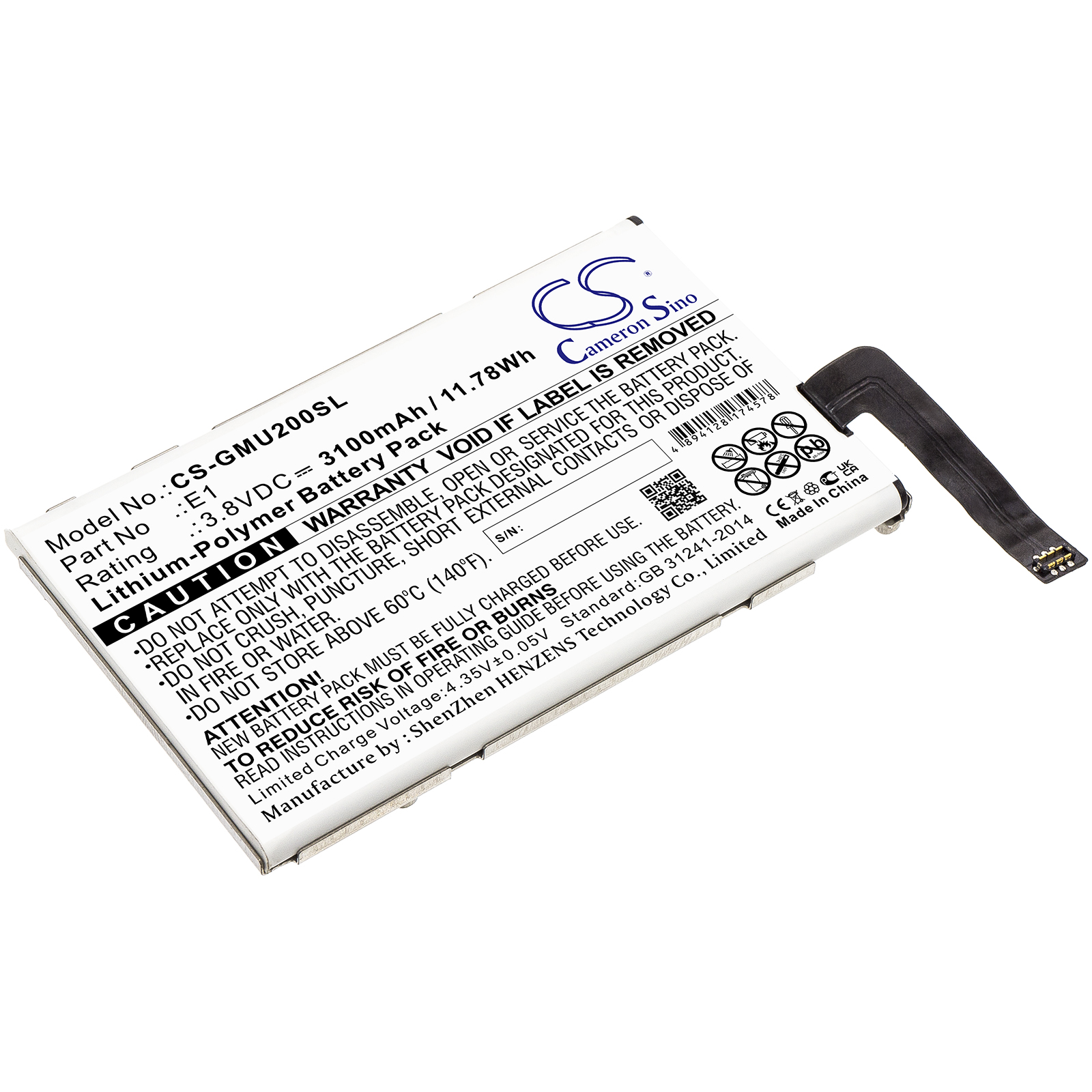 GlocalMe E1 GLMU18A02 U2 Replacement Battery 3100mAh