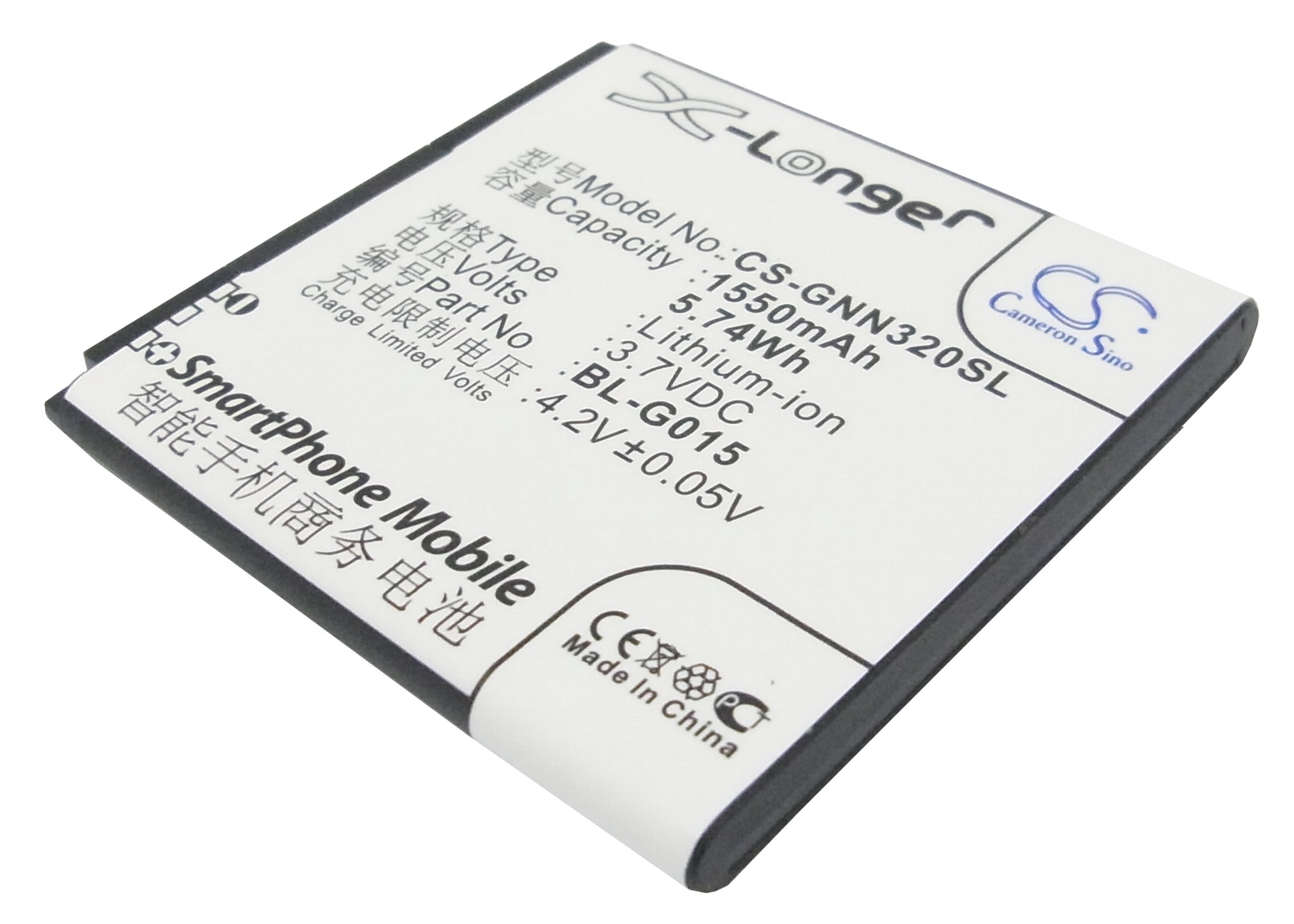 GIONEE GN205 GN320 GN380 BL-G015 Replacement Battery 1550mAh