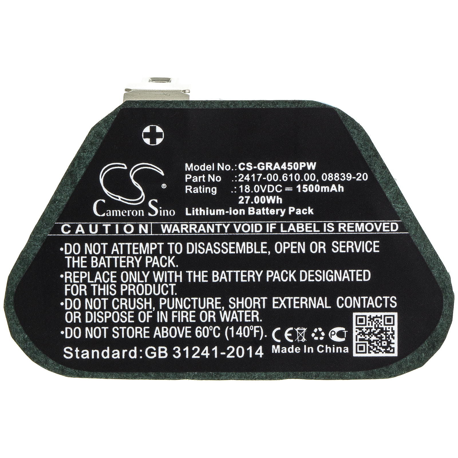 BATTERI TILL GARDENA TRIMMER 02417-20 Accucut 400Li Replacement Battery