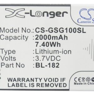 GSmart S1 Sierra S1 BL-182 Mobile/SmartPhone Replacement Battery 2000mAh