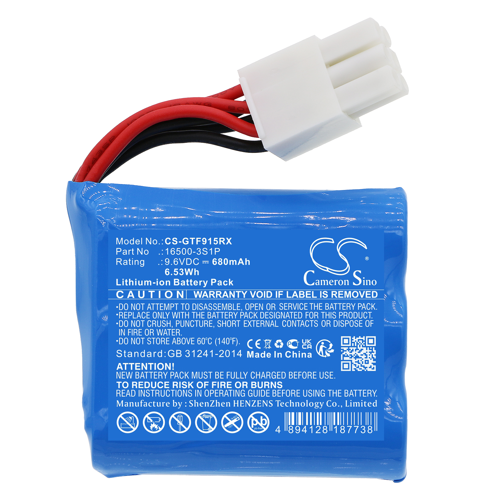 GPToys 16500-3S1P Cars Replacement Battery 680mAh