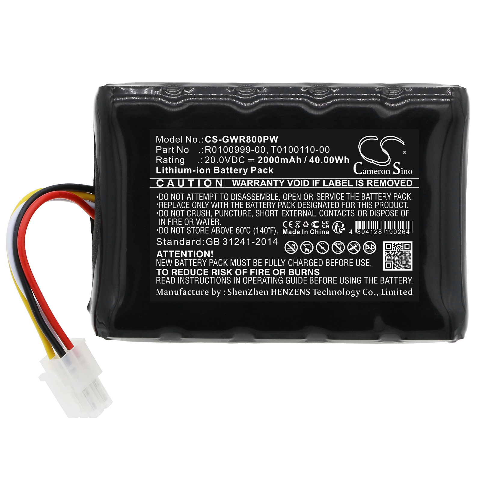 CODICE BATTERIA Cramer Replacement Battery 2000mAh