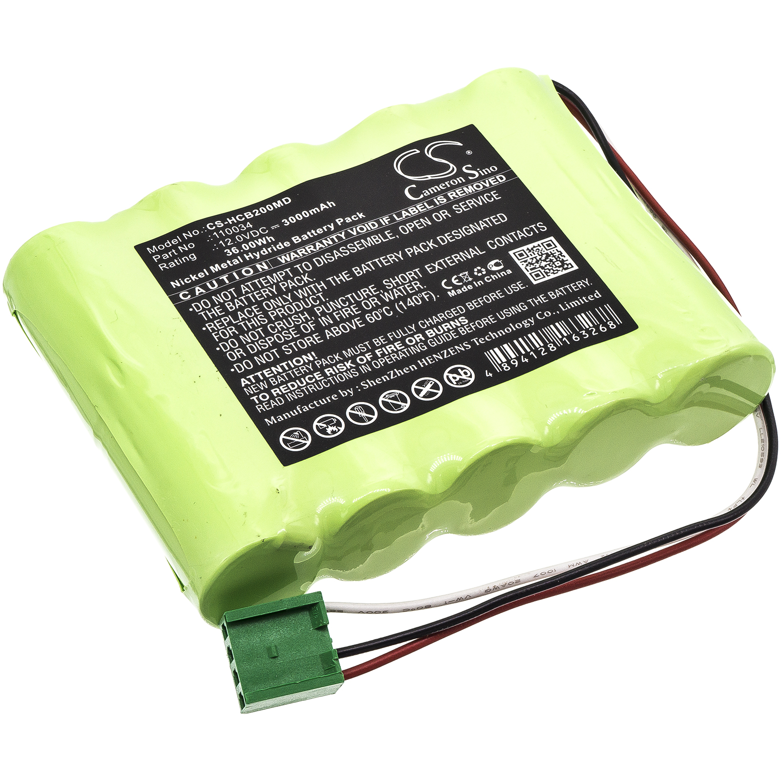 Hellige SCB2 Scope 110034 Medical Replacement Battery 3000mAh