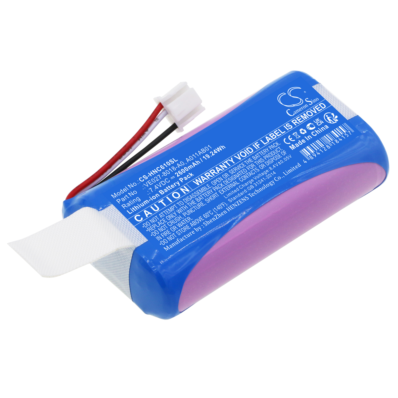 Intermec 1011CM01 CV61 A011AB01 Replacement Battery 2600mAh