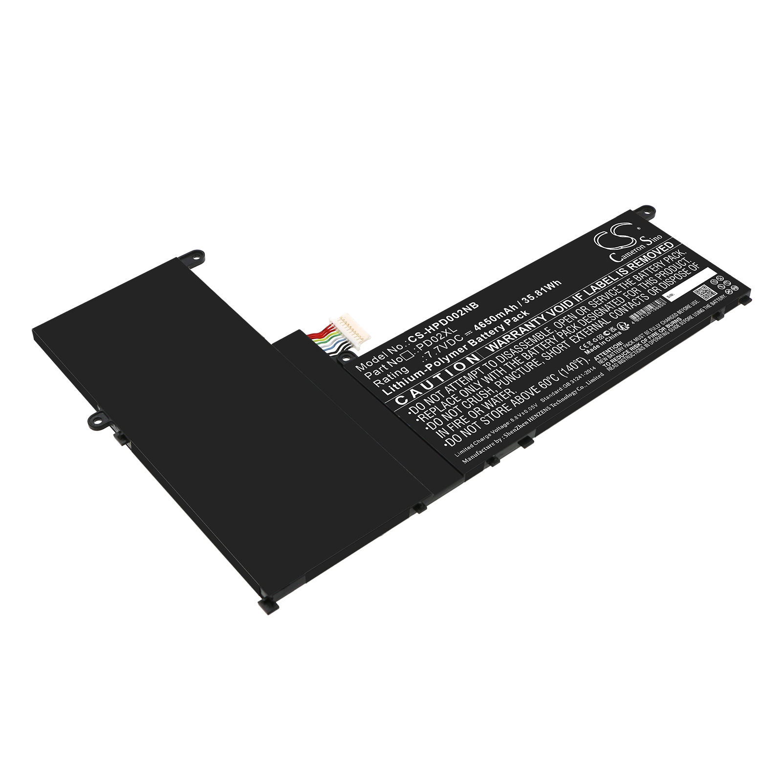 4650mAh Replacement Battery for HP M38779-2B1, M38780-005, PD02XL, TPN-DB0H