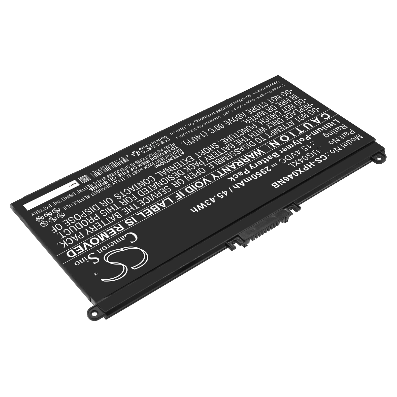 2950mAh Replacement Battery for 996QA166H, HSTNN-IB9B, L71493-1C1, L71607-005, UG04046XL, UG04XL