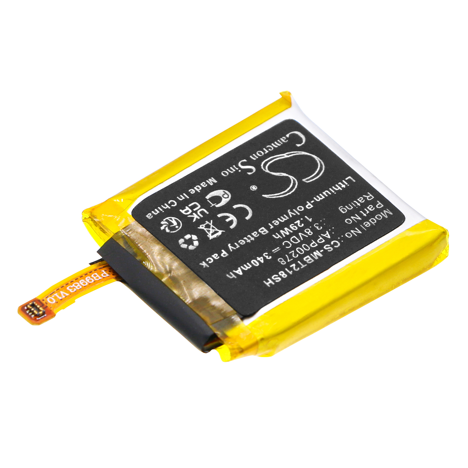 Replaces battery for Montblanc SUMMIT S2T18, APP00278, 340mAh